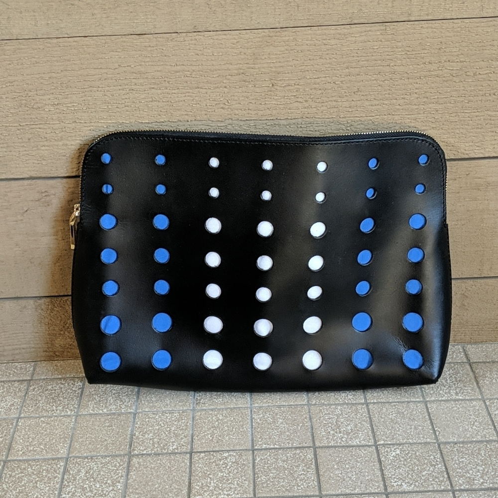 Large leather clutch